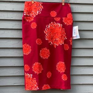 NWT LuLaRoe Cassie Floral Dahlia Print Pencil Skirt ~XS~